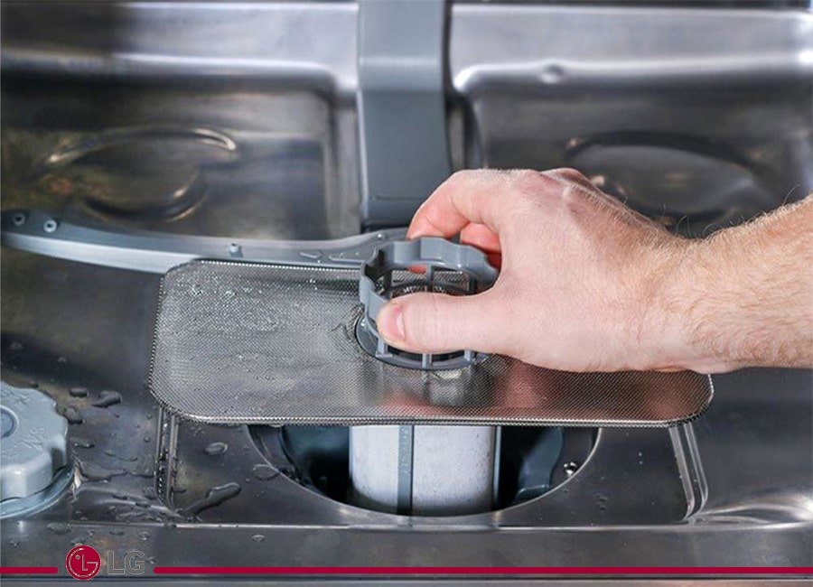 تخلیه نشدن آب ظرفشویی ال جی